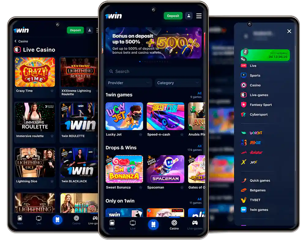 1win app ios installation and casino games