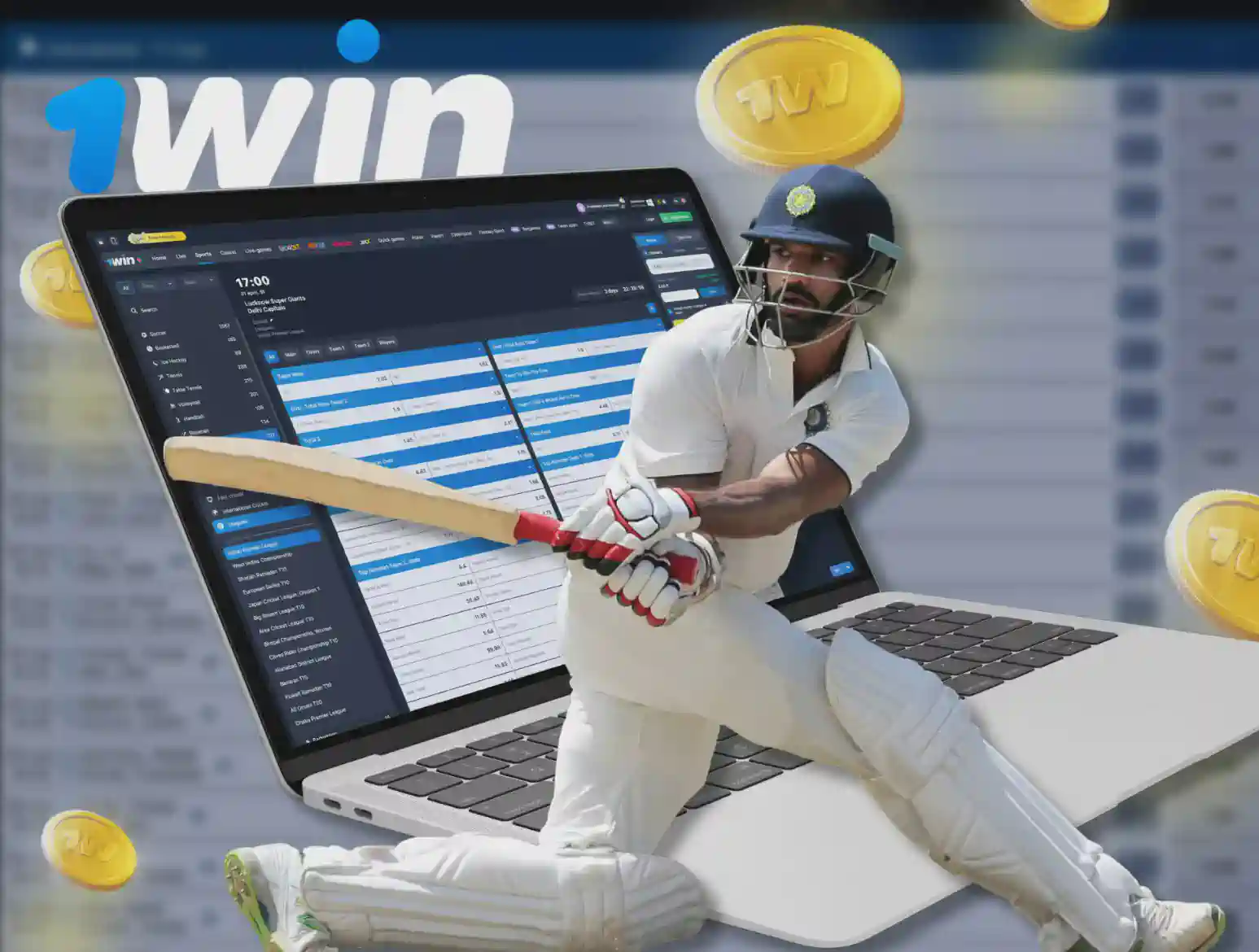 1win cricket betting for Indian gamblers